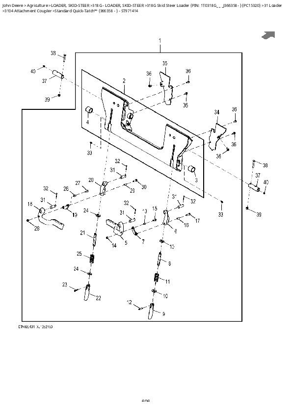 John Deere 318G Skid Steer Loaders Parts Catalog A++ Repair Manual Store